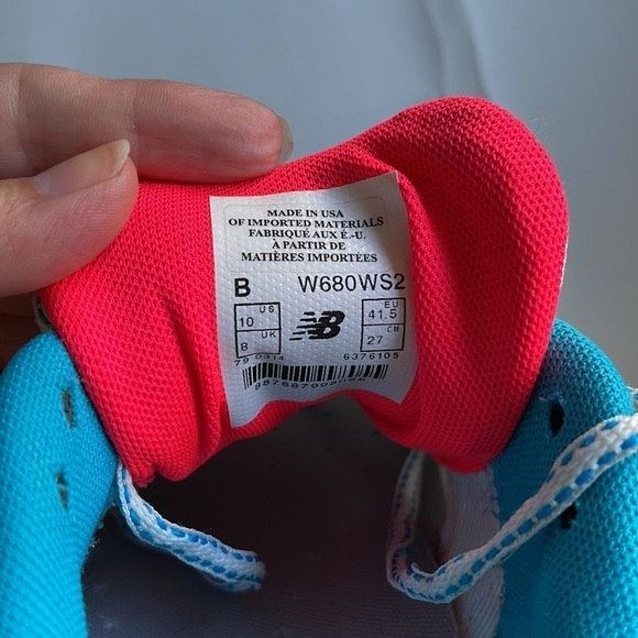New Balance 680 V2 Womens Running Sneakers Gray/Blue,Size 10 - Picture 4 of 8